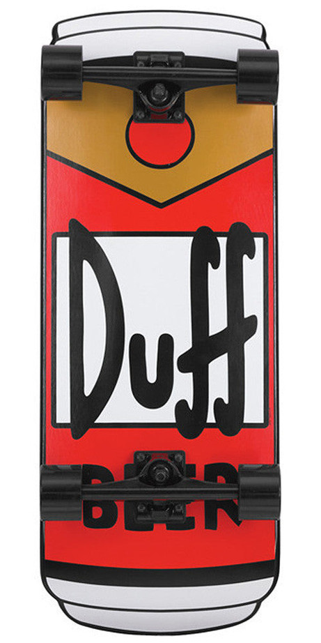 Santa Cruz Skate Simpsons Duff Can Cruzer Complete Skateboard - 10.5 x 27.5 - Red/Brown