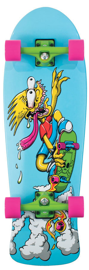 Santa Cruz Skate Simpsons Bart Slasher Cruzer Complete Skateboard - 9.8 x 30.2 - Blue