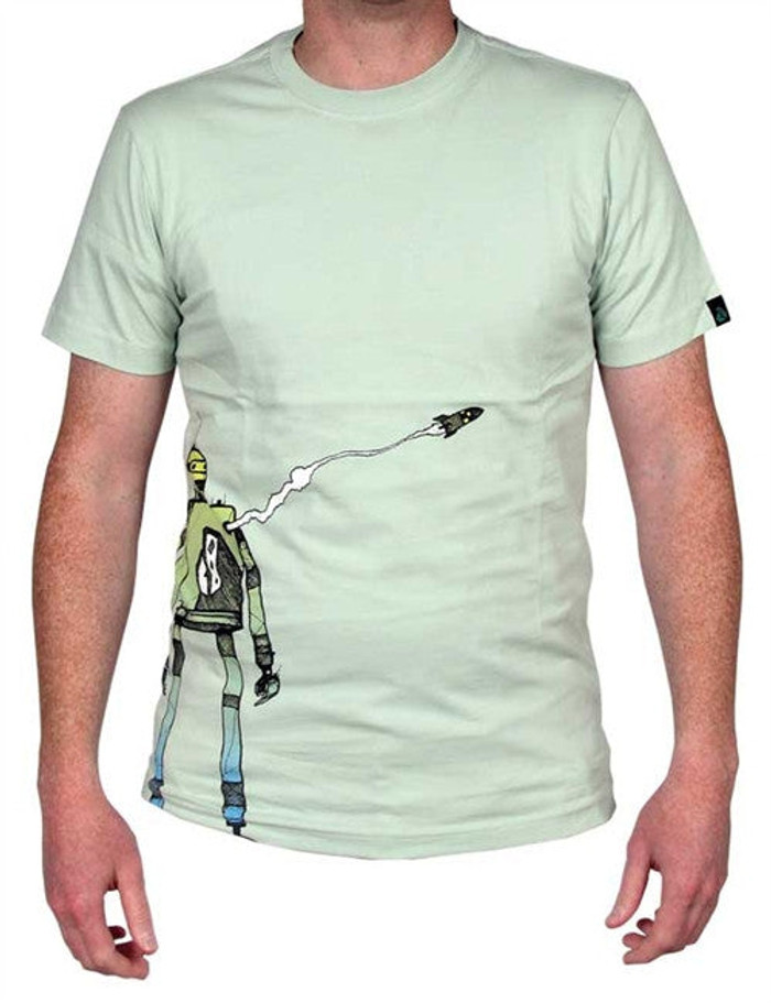 Dunkelvolk Robot T-Shirt - Green - Mens T-Shirt