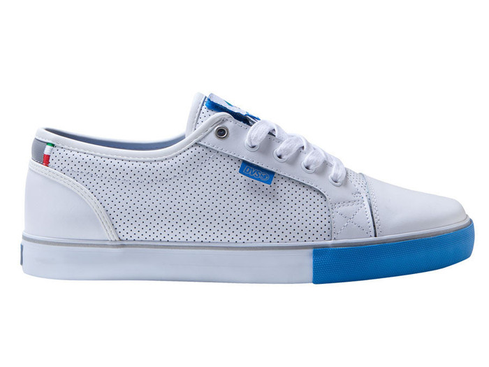 DVS Luster - White/Blue Leather Cinelli 100 - Skateboard Shoes