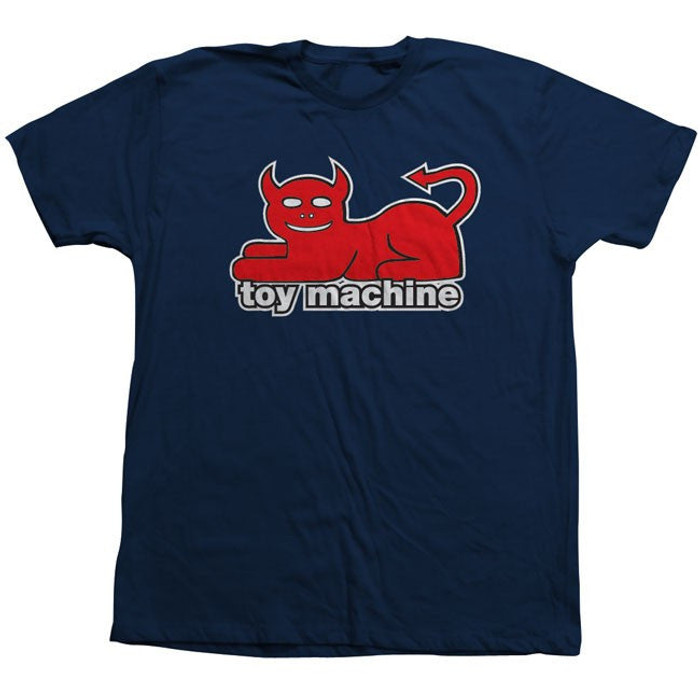 Toy Machine Devil Cat - Navy - Men's T-Shirt