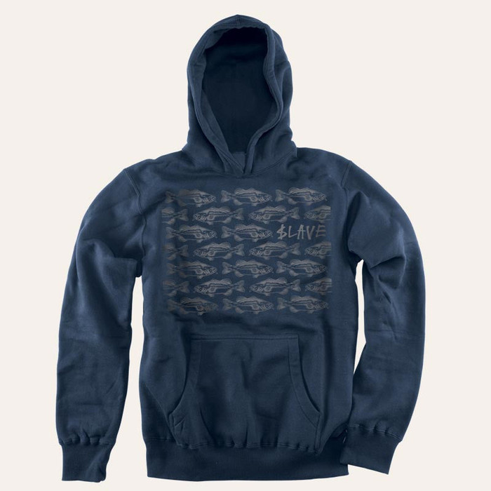 Slave Bass Destruction Pullover Hood - Navy/Grey - Sweatshirt