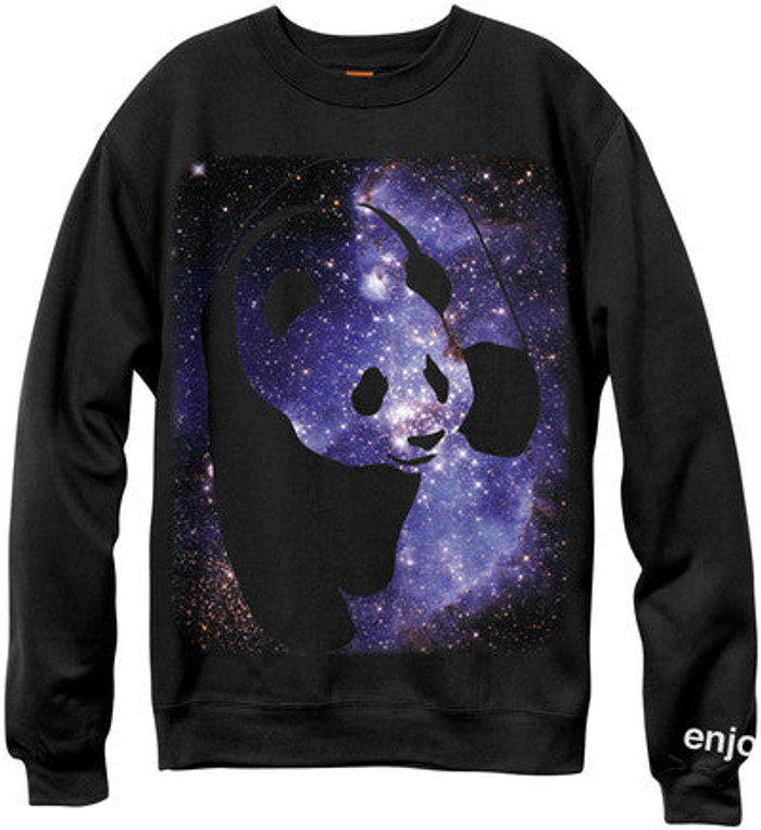 Enjoi Cosmos Panda Crew - Black - Men's Sweatshirt