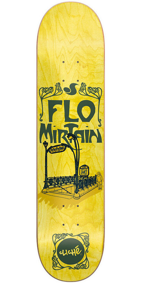 Cliche Flo Mirtain Metropolitain DVS R7 Skateboard Deck - 8.1 - Yellow