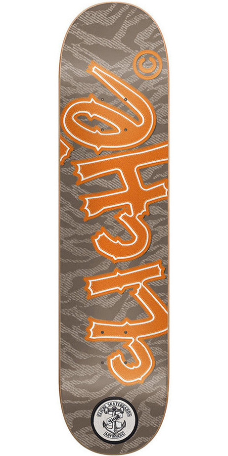 Cliche Handwritten Camo Patch Skateboard Deck - 8.38 - Camo