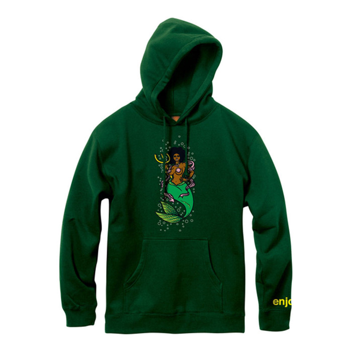 Enjoi Mermaid P/O Hooded Sweatshirt - Forest Green