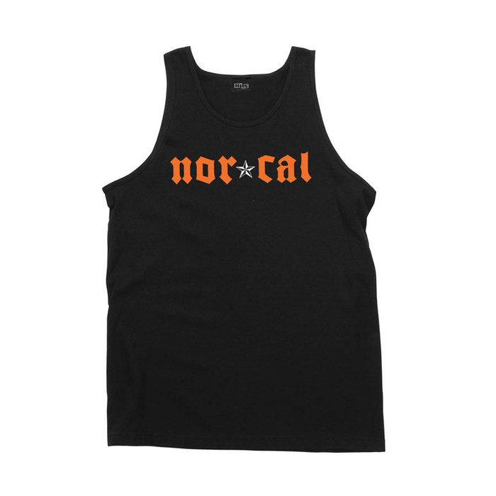 Nor Cal Medieval Regular Fit Men's Tank Top - Black/Orange