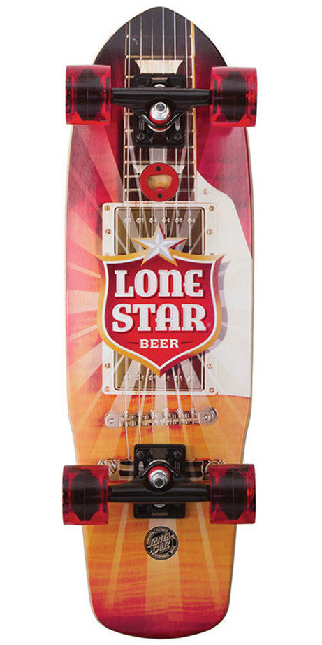 Santa Cruz PBC Lonestar Amped Cruzer Complete Skateboard - 8.5 x 28.5 - Red/Orange/White