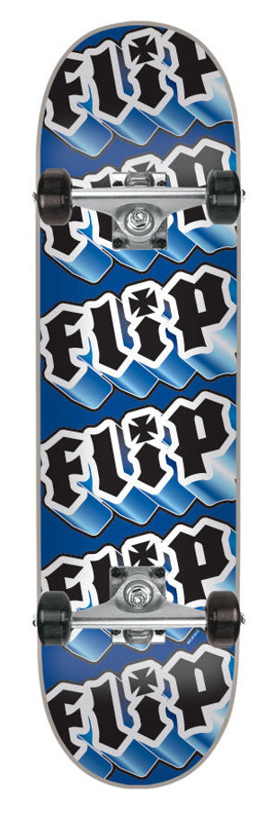 Flip Team Third Dimension Complete Skateboard - 8 x 32.2 - Blue/Black