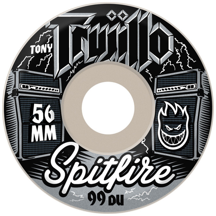 Spitfire Trujillo Eleven Skateboard Wheels - 54mm 99a - White (Set of 4)