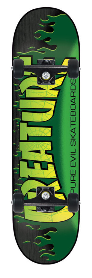 Creature The Bible Small Complete Skateboard - 8 x 31.6 - Green/Black