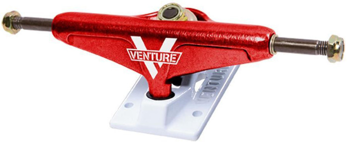 Venture Blaze Low Skateboard Trucks - 5.25 - Red/White (Set of 2)