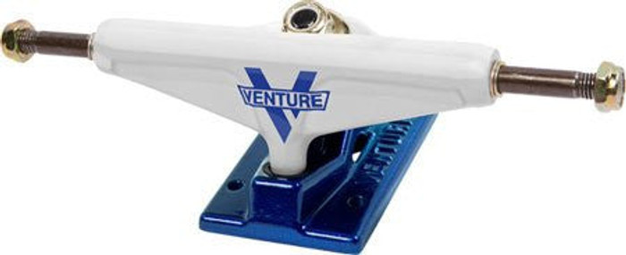 Venture Union High Skateboard Trucks - 5.0 - White/Blue (Set of 2)