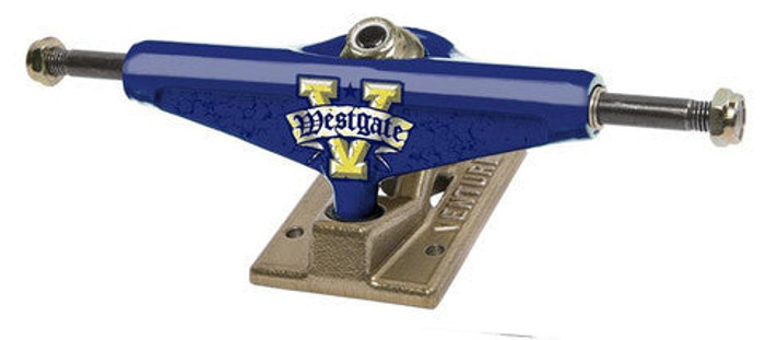 Venture Westgate Bevel High Skateboard Trucks - 5.0 - Blue/Gold (Set of 2)