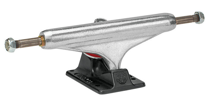 Independent 139 Stage 10.5 Polished Forged Hollow Standard Skateboard Trucks - Silver/Black - 137mm (Set of 2)