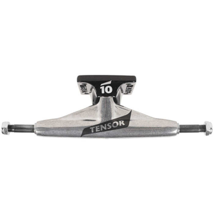 Tensor Aluminum Low Tens Colored Flick Skateboard Trucks - 5.25 - Raw/Black (Set of 2)