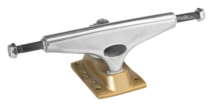 Krux 3.5 Mirrorcools Tall Skateboard Trucks - 5.0 - Raw/Gold (Set of 2)