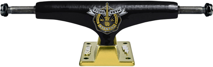 Thunder Suciu Light High Skateboard Trucks - 145mm - Black/Gold (Set of 2)