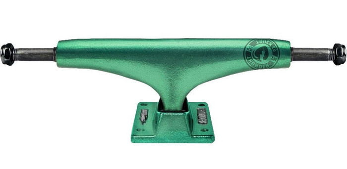 Thunder Anodized Low Skateboard Trucks - 145mm - Green/Green (Set of 2)