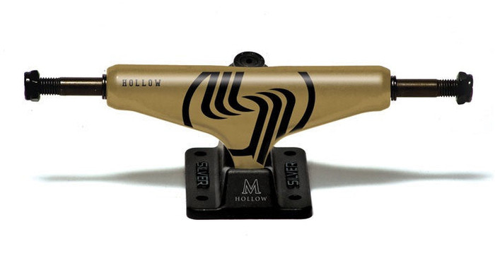 Silver M Class Hollow - Gold/Black - 8.25in - Skateboard Trucks (Set of 2)