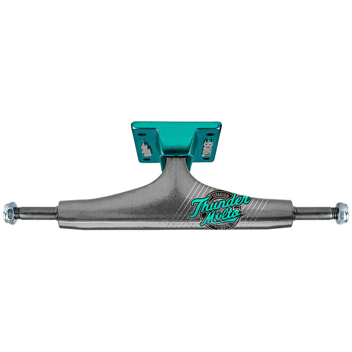 Thunder Malto All Star Titanium Light High Skateboard Trucks - 147mm - Chrome/Teal (Set of 2)