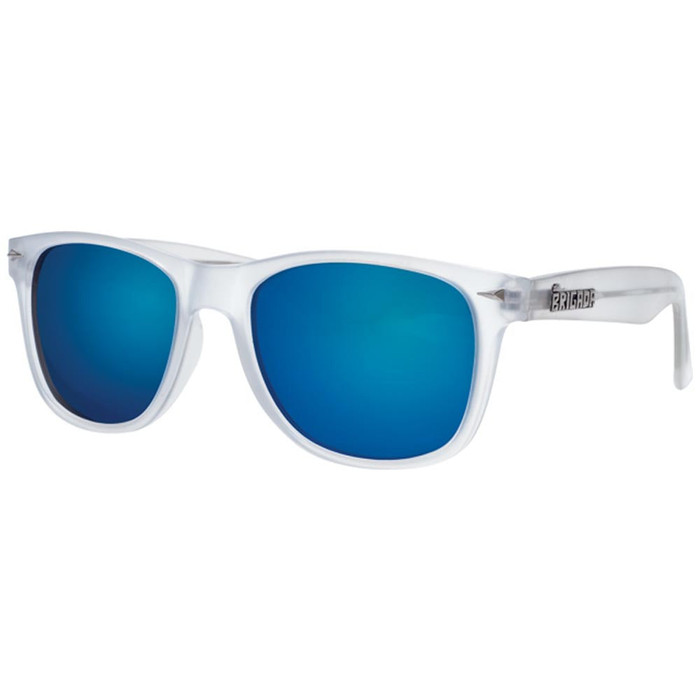 Brigada Lizard King Passion Sunglasses - White/Frost w/ Blue Mirrored Iridescent Lens