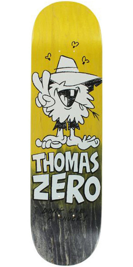 Zero Thomas Don't Give A Shuck Skateboard Deck - Yellow/Black - 8.125