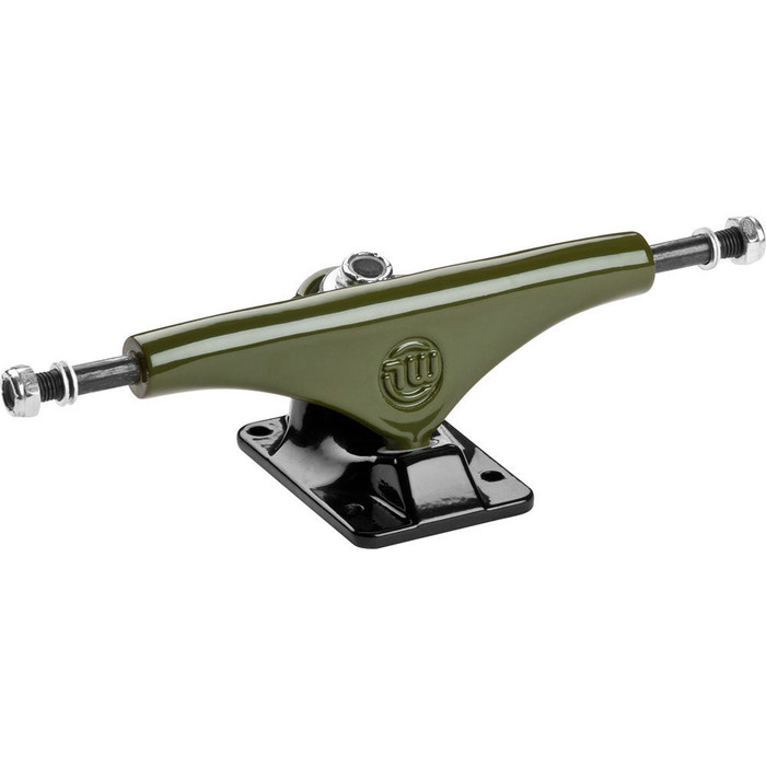 Mini Logo Split Skateboard Trucks - Green/Black - 8.38in (Set of 2)