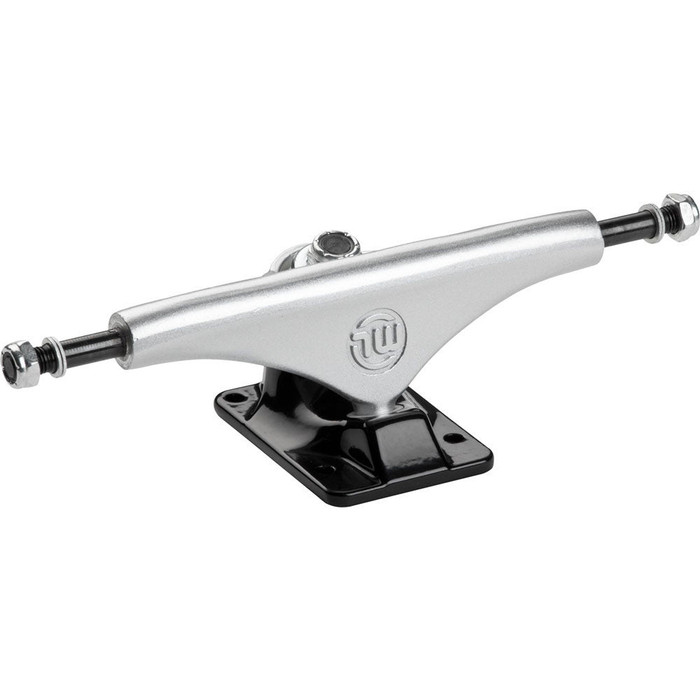 Mini Logo Split Skateboard Trucks - Silver/Black - 7.63in (Set of 2)