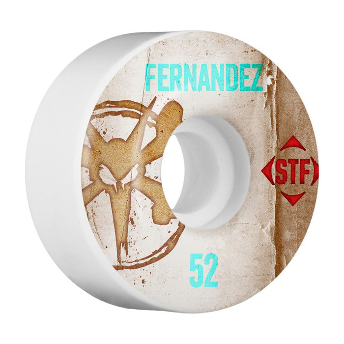 Bones STF Pro Fernandez Vintage V1 Skateboard Wheels - White - 52mm (Set of 4)