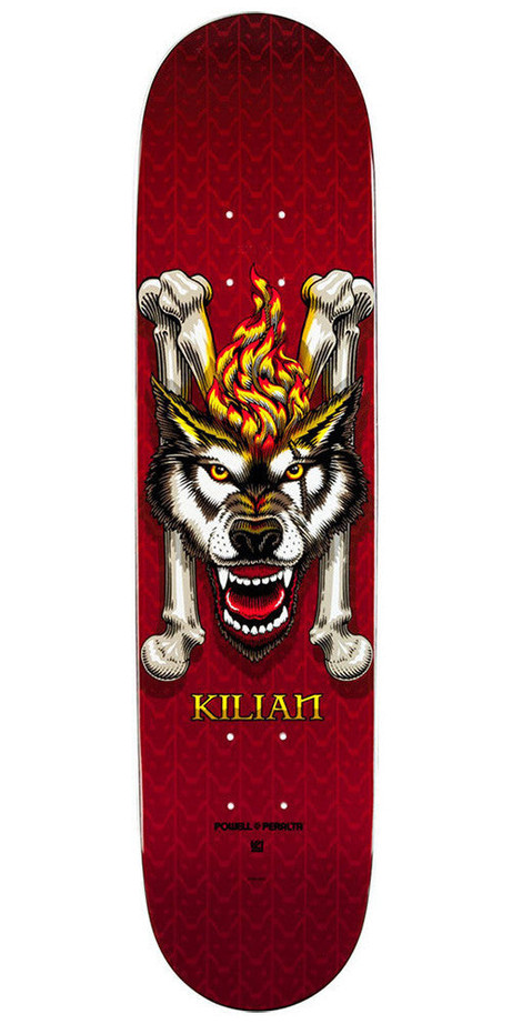 Powell Peralta Kilian Martin Wolf 4 Skateboard Deck - Red - 7.75in x 31.75in