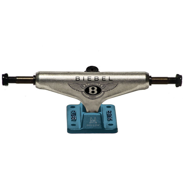 Silver M Class BB Bentley Skateboard Trucks - Raw/Teal - 7.75in (Set of 2)