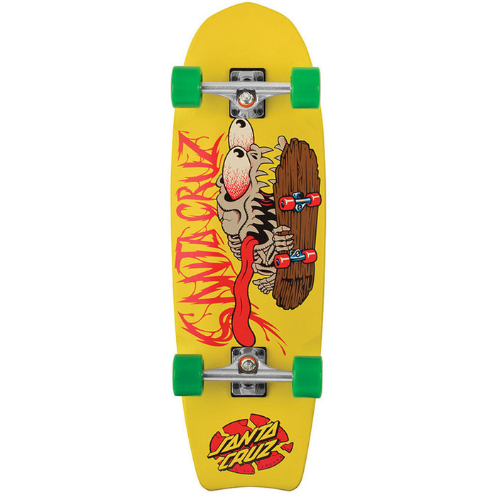 Santa Cruz Bone Slasher Cruzer Complete Skateboard - Yellow - 9.75in x 30.8in