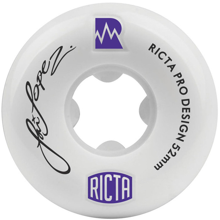 Ricta Louie Lopez Pro NRG Skateboard Wheels - White - 52mm 81b (Set of 4)