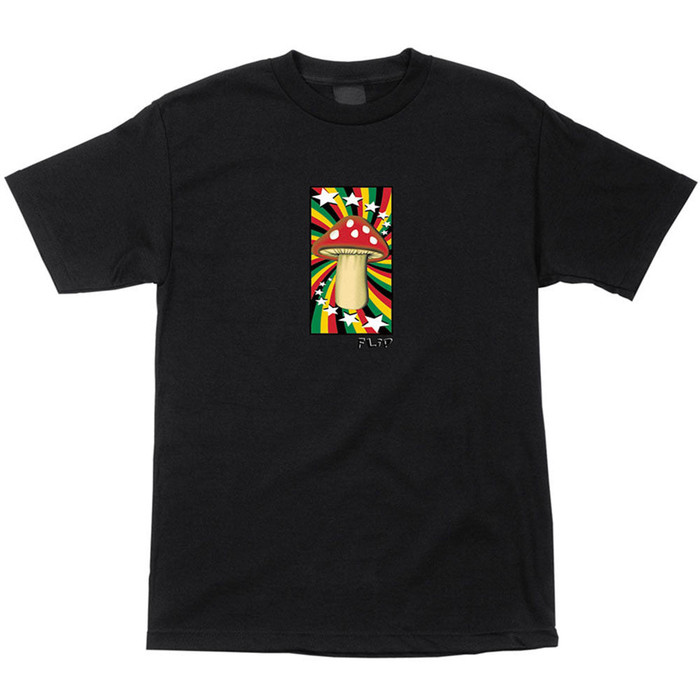 Flip Rasta Shroom Regular S/S Men's Shirt - Black