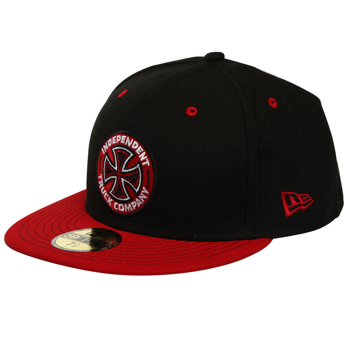 Independent Colored TC New Era 59 Fifty Fitted Men's Hat - Black/Red - 7 5/8