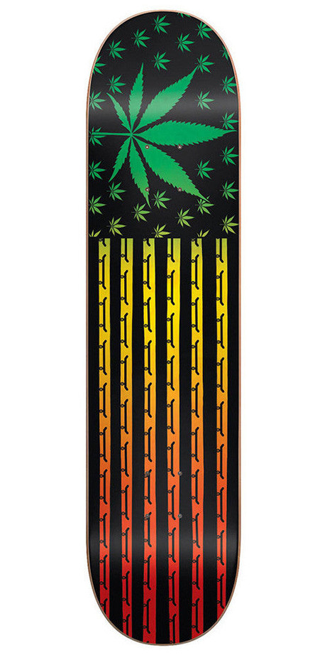 Blind High Roller SS Skateboard Deck - Rasta - 8.0