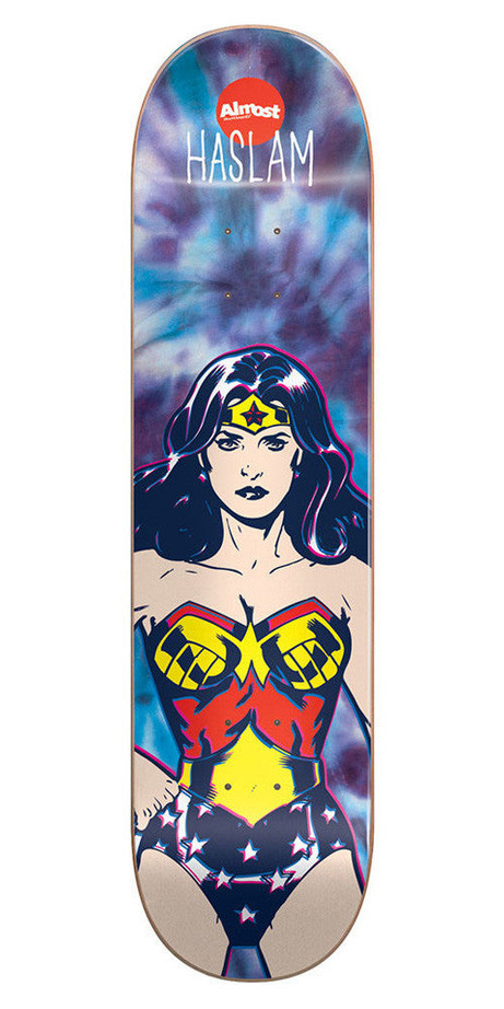 Almost Chris Haslam Wonder Woman R7 Skateboard Deck - Tie Dye - 7.75