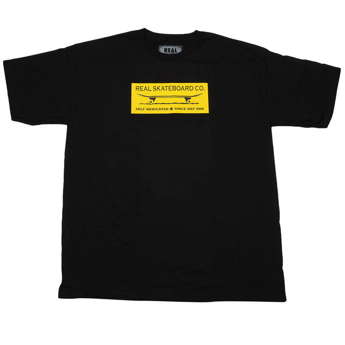 Real SDO Block S/S - Men's T-Shirt - Black/Yellow