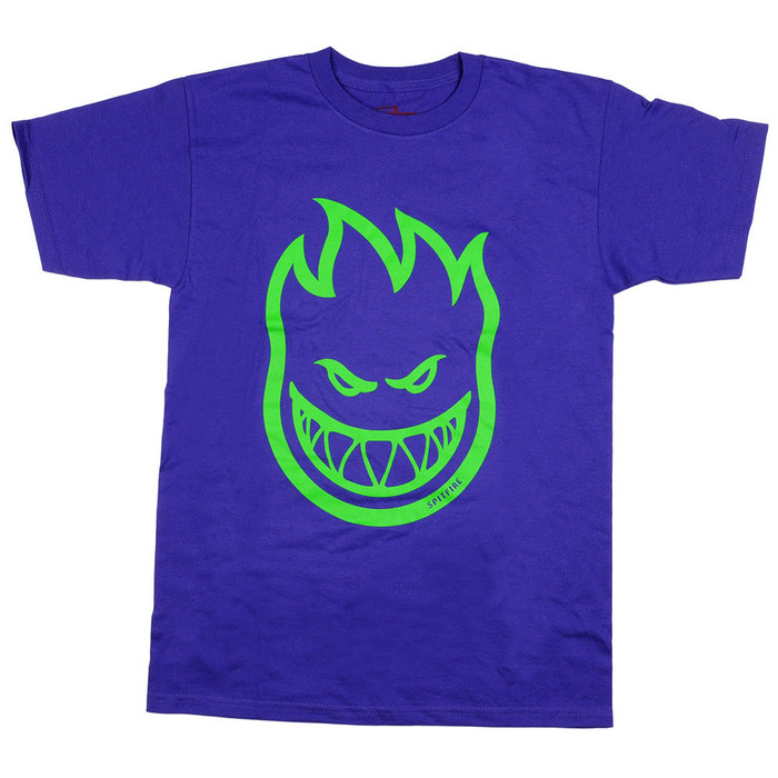 Spitfire Bighead S/S - Purple/Green - Men's T-Shirt