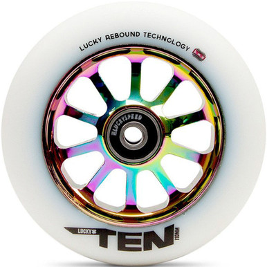 Pro 86a Ten Pro 2017 Scooter Wheel - 86a 110mm - Neo Chrome/White