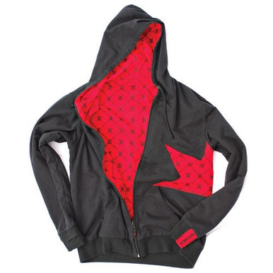 Dekline Icon Thorn Zip Men's Sweatshirt - Grey/Red/Black