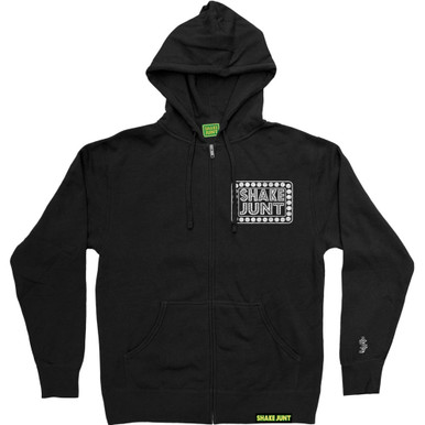 Shake Junt Box Logo Zip-Up Men's Sweatshirt - Black