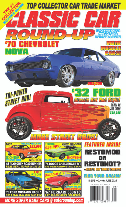 Classic Car Round-Up is the premier flagship magazine for the ultimate car enthusiast.  The nation’s top collector car trade publication.  Features classic cars, muscle cars, street rods, and parts for sale.  Now includes national event coverage! Classic Car Round-Up is the premier flagship magazine for the ultimate car enthusiast.  The nation’s top collector car trade publication.  Features classic cars, muscle cars, street rods, and parts for sale.  Now includes national event coverage!