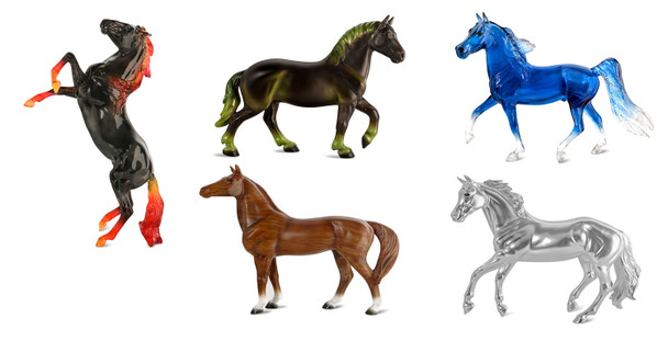 Breyer Horses Classics Element Series  (Complete Set of 5 Elements) Prime Pricing plus Free Shipping  with Bonus Horse