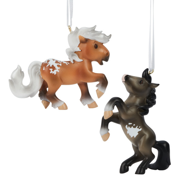 Breyer Horses 2026 Holiday Fireheart & Mauvelous Mini Ornament Set
