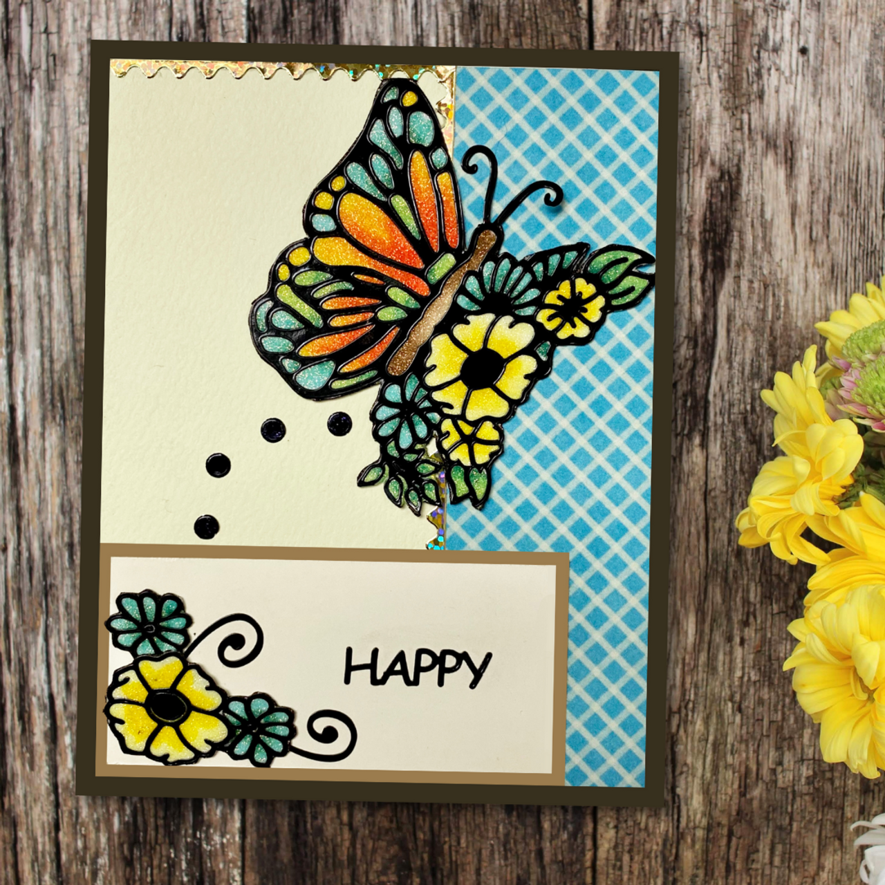 Sticker Papillon Floral - Makrea Stickers