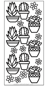 Succulents Outline Sticker