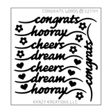 Congrats Words Sticker - Mini