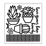 Succulents Mini Outline Sticker